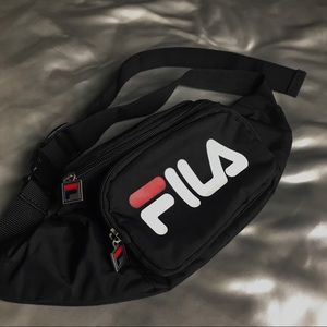 Fila Black Belt Bag, Fanny Pack Travel Pouch
